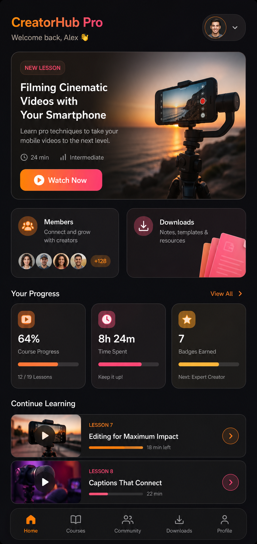 CreatorHub Pro app screen