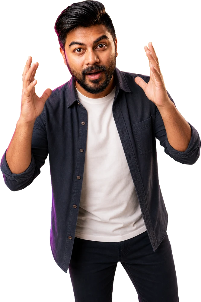 Hrishikesh Roy with an it-clicked expression